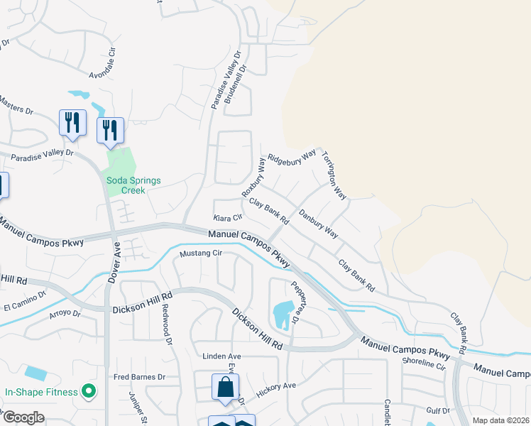 map of restaurants, bars, coffee shops, grocery stores, and more near 3907 Stonington Court in Fairfield