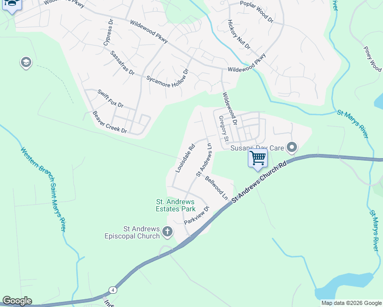 map of restaurants, bars, coffee shops, grocery stores, and more near 44111 Louisdale Road in California