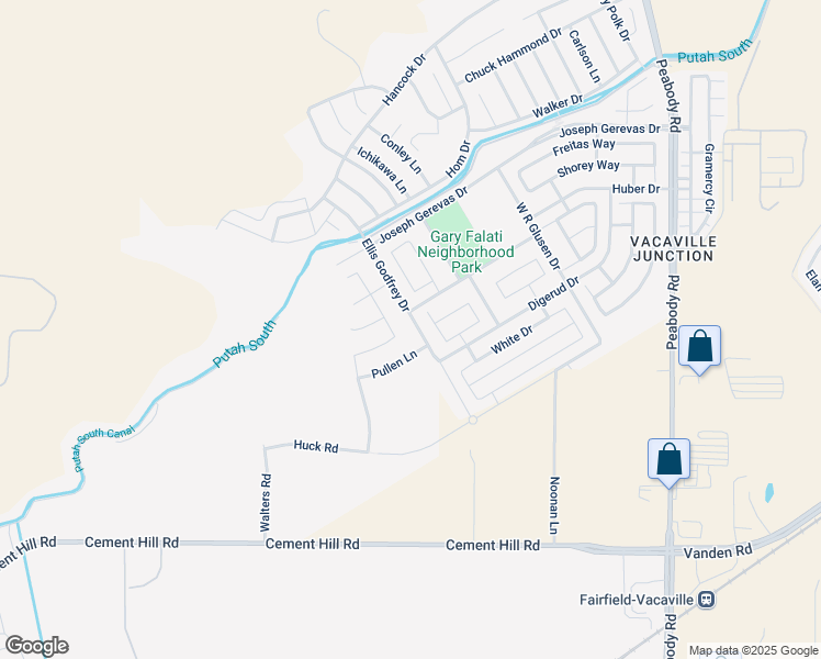 map of restaurants, bars, coffee shops, grocery stores, and more near 5065 Ellis Godfrey Drive in Fairfield