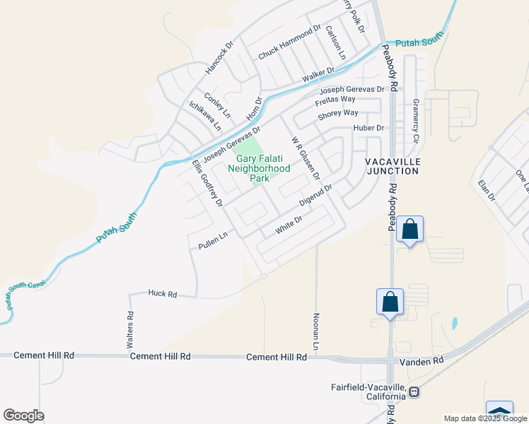map of restaurants, bars, coffee shops, grocery stores, and more near 2263 Campbell Circle in Fairfield