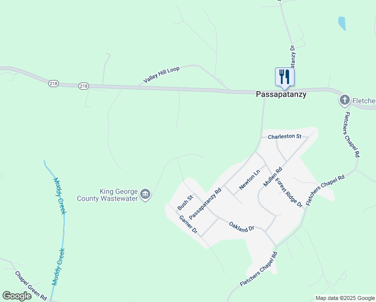 map of restaurants, bars, coffee shops, grocery stores, and more near 1139 French Court in King George