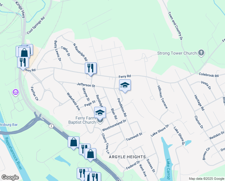 map of restaurants, bars, coffee shops, grocery stores, and more near 11 Pendleton Road in Falmouth