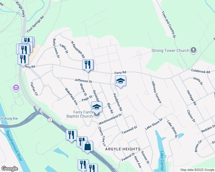 map of restaurants, bars, coffee shops, grocery stores, and more near 11 Pendleton Road in Falmouth