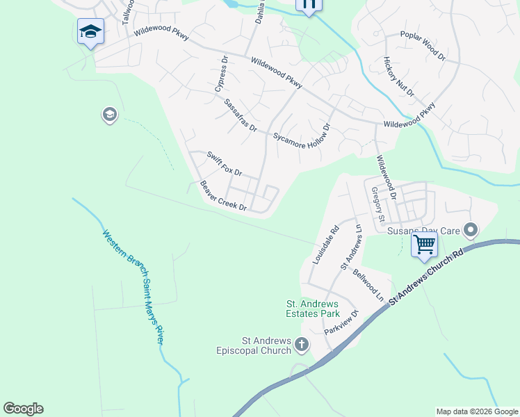 map of restaurants, bars, coffee shops, grocery stores, and more near 44238 Beaver Creek Drive in California