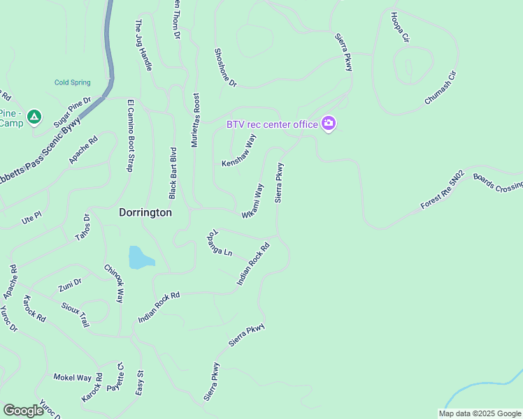 map of restaurants, bars, coffee shops, grocery stores, and more near 1534 Sierra Parkway in Arnold