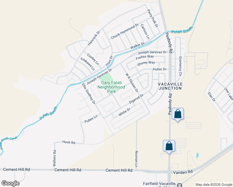 map of restaurants, bars, coffee shops, grocery stores, and more near 2353 Josiah Wing Drive in Fairfield