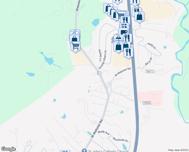 map of restaurants, bars, coffee shops, grocery stores, and more near 135 Dylan Heights Drive in Summersville