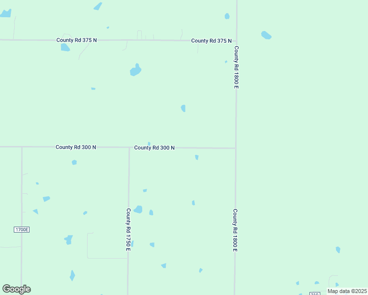 map of restaurants, bars, coffee shops, grocery stores, and more near 1777 County Road 300 North in Fairfield