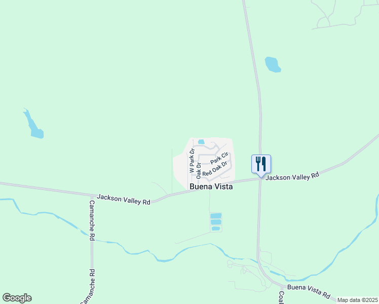 map of restaurants, bars, coffee shops, grocery stores, and more near 5989 West Park Drive in Ione