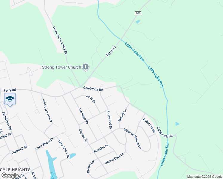 map of restaurants, bars, coffee shops, grocery stores, and more near 54 Colebrook Road in Fredericksburg