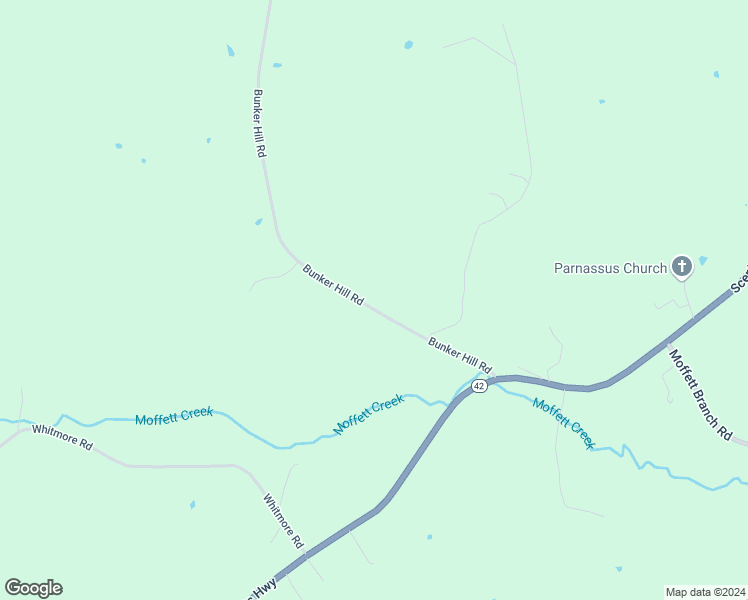 map of restaurants, bars, coffee shops, grocery stores, and more near 139 Bunker Hill Road in Mount Solon