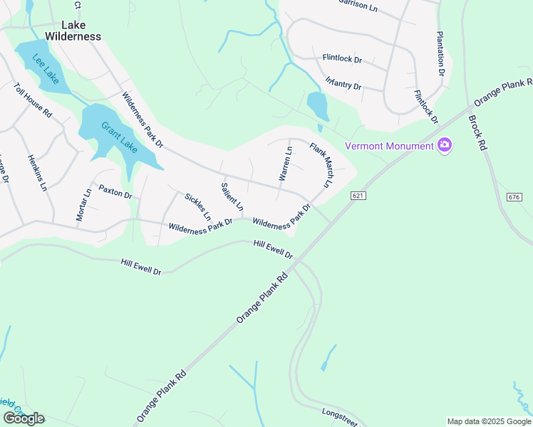 map of restaurants, bars, coffee shops, grocery stores, and more near 13406 Wilderness Park Drive in Spotsylvania Courthouse