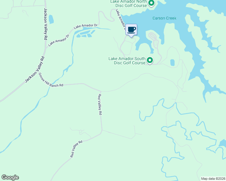 map of restaurants, bars, coffee shops, grocery stores, and more near Goose Hill Ranch Road in Amador County