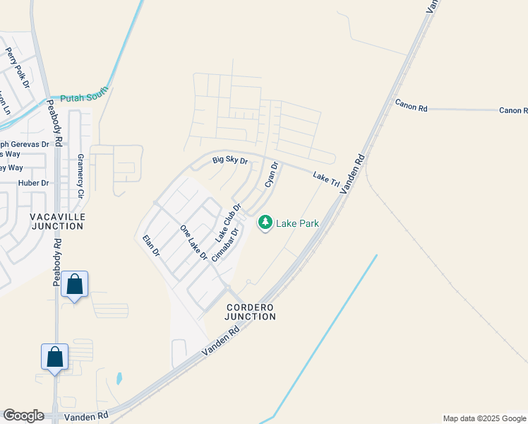 map of restaurants, bars, coffee shops, grocery stores, and more near 2408 Shore Vista in Fairfield
