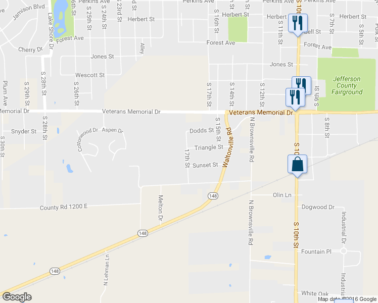 map of restaurants, bars, coffee shops, grocery stores, and more near 1521 17th Street in Mount Vernon