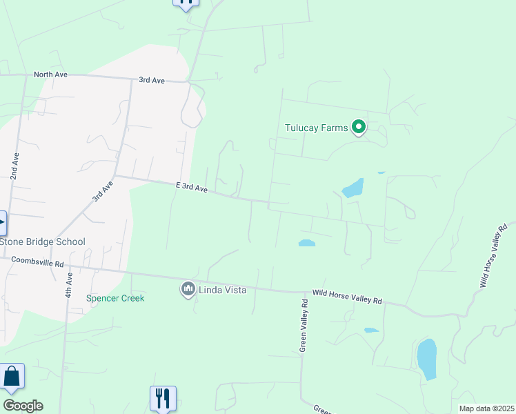 map of restaurants, bars, coffee shops, grocery stores, and more near 4141 East 3rd Avenue in Napa