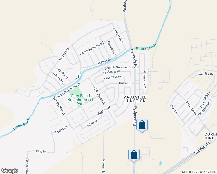 map of restaurants, bars, coffee shops, grocery stores, and more near 5168 Fowler Lane in Fairfield