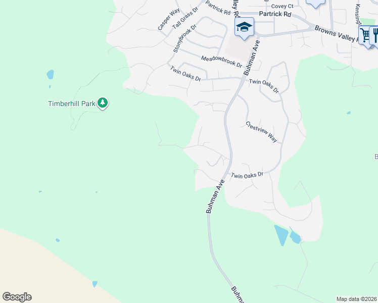 map of restaurants, bars, coffee shops, grocery stores, and more near 1275 Leaning Oak Drive in Napa