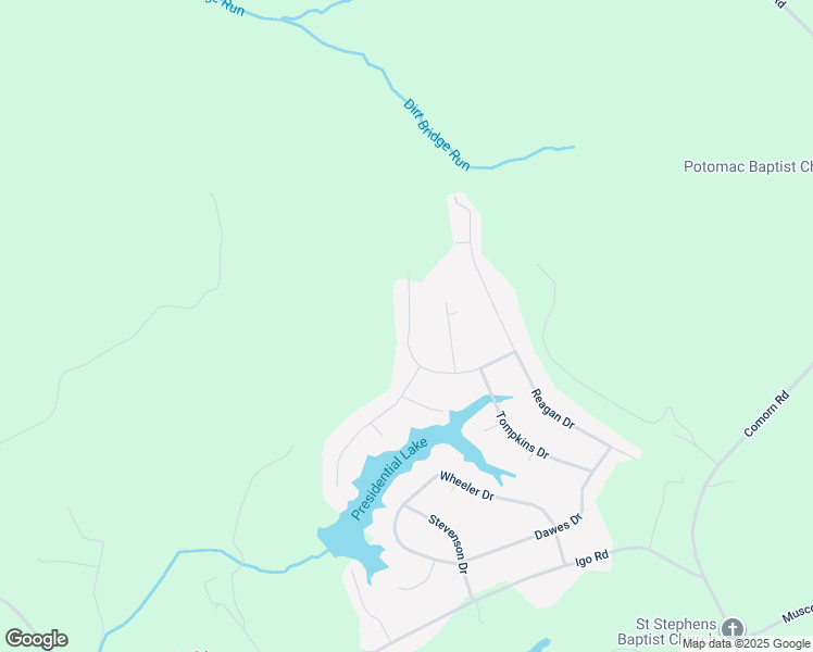 map of restaurants, bars, coffee shops, grocery stores, and more near 6134 Charter Way in King George