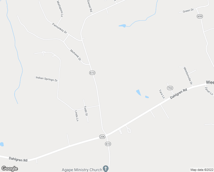 map of restaurants, bars, coffee shops, grocery stores, and more near 8329 Indiantown Road in King George