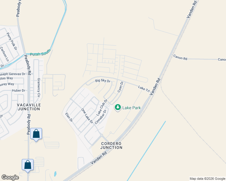 map of restaurants, bars, coffee shops, grocery stores, and more near 2529 Lake Club Drive in Fairfield