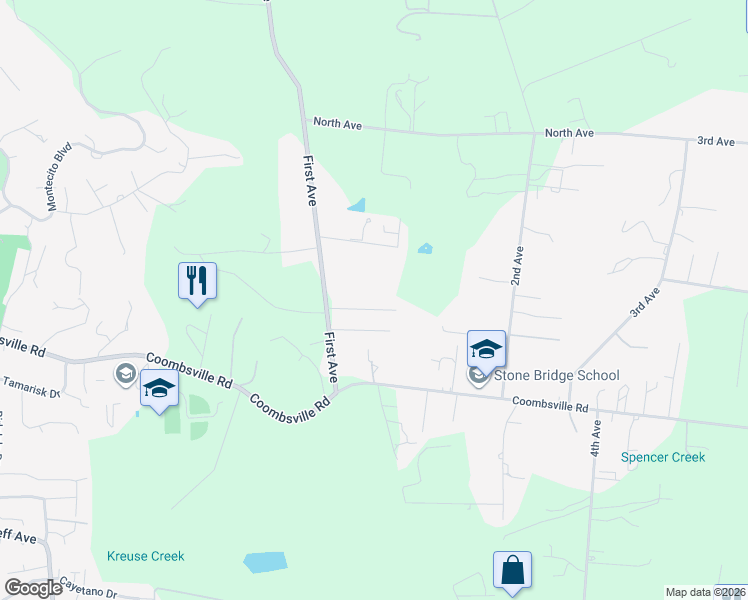 map of restaurants, bars, coffee shops, grocery stores, and more near 2022 Heinke Drive in Napa