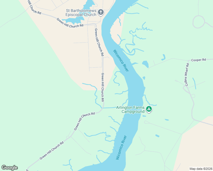 map of restaurants, bars, coffee shops, grocery stores, and more near 3767 Green Hill Church Road in Quantico