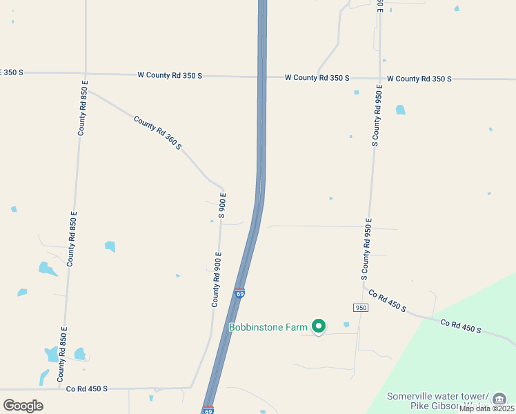 map of restaurants, bars, coffee shops, grocery stores, and more near 9112 East 400 South in Oakland City