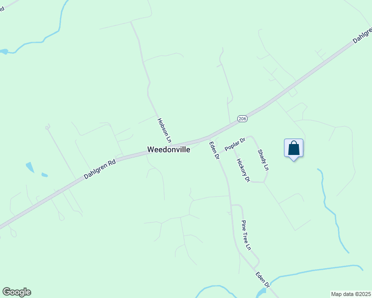 map of restaurants, bars, coffee shops, grocery stores, and more near 11018 Dahlgren Road in King George