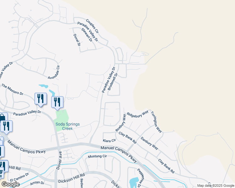 map of restaurants, bars, coffee shops, grocery stores, and more near 1718 River Oaks Circle in Fairfield