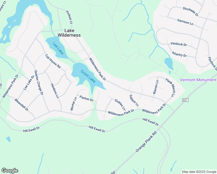 map of restaurants, bars, coffee shops, grocery stores, and more near 11516 Wilderness Park Drive in Spotsylvania