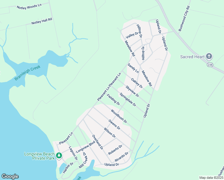 map of restaurants, bars, coffee shops, grocery stores, and more near 36749 Springdale Drive in Bushwood