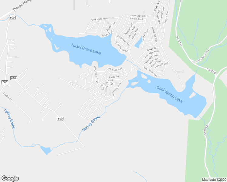 map of restaurants, bars, coffee shops, grocery stores, and more near Doubleday Trail in Spotsylvania Courthouse
