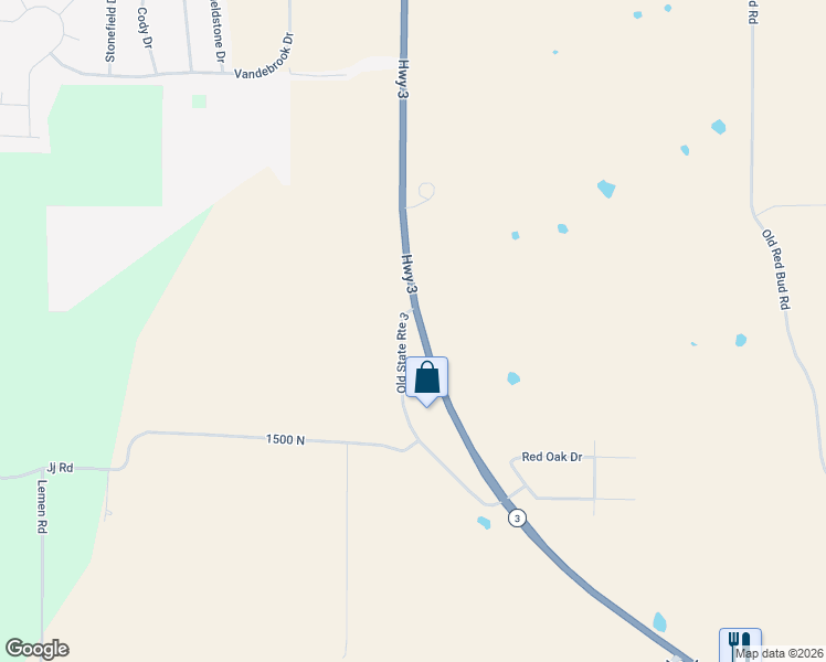 map of restaurants, bars, coffee shops, grocery stores, and more near 6566 Old State Route 3 in Waterloo