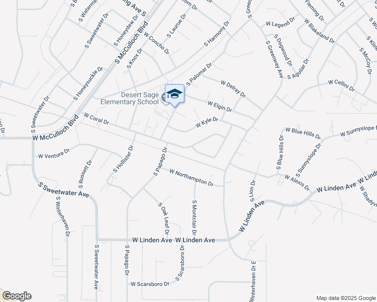 map of restaurants, bars, coffee shops, grocery stores, and more near 266 West Coral Drive in Pueblo West