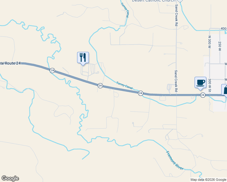 map of restaurants, bars, coffee shops, grocery stores, and more near 925 West in Torrey