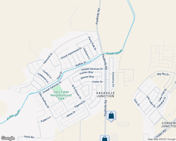 map of restaurants, bars, coffee shops, grocery stores, and more near 5183 McInnis Lane in Fairfield