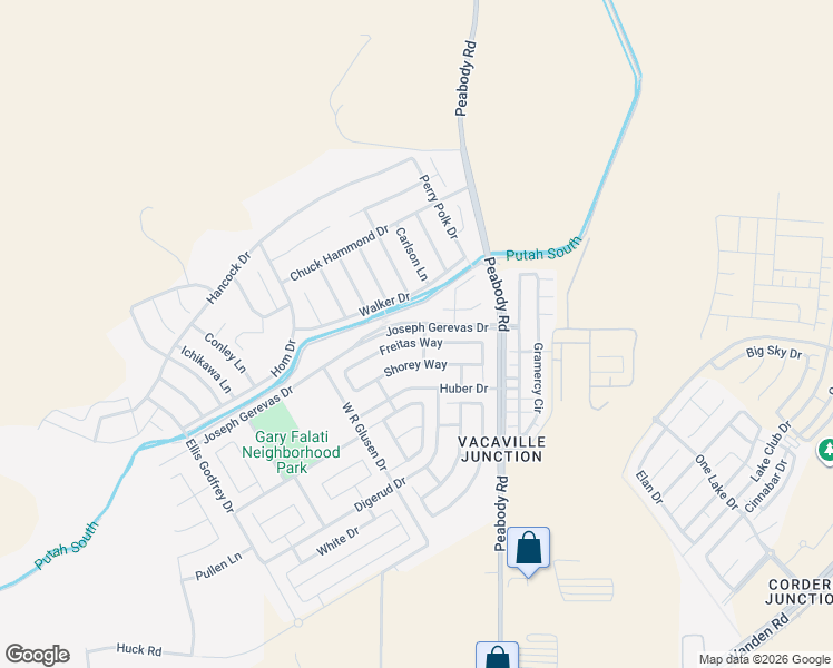 map of restaurants, bars, coffee shops, grocery stores, and more near 5183 McInnis Lane in Fairfield