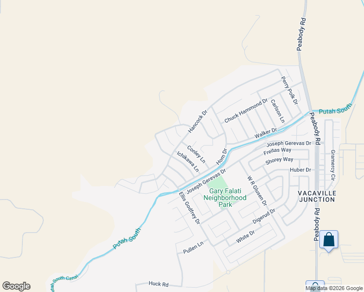 map of restaurants, bars, coffee shops, grocery stores, and more near 5253 Conley Lane in Fairfield