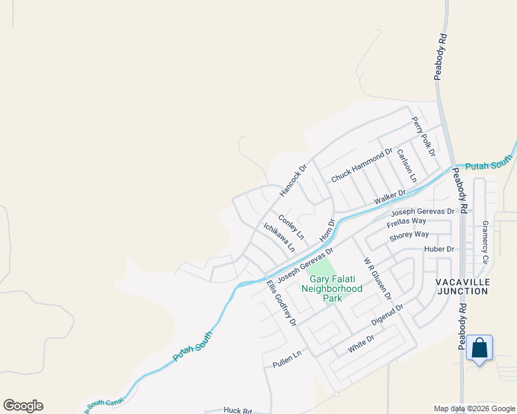 map of restaurants, bars, coffee shops, grocery stores, and more near 5253 Conley Lane in Fairfield