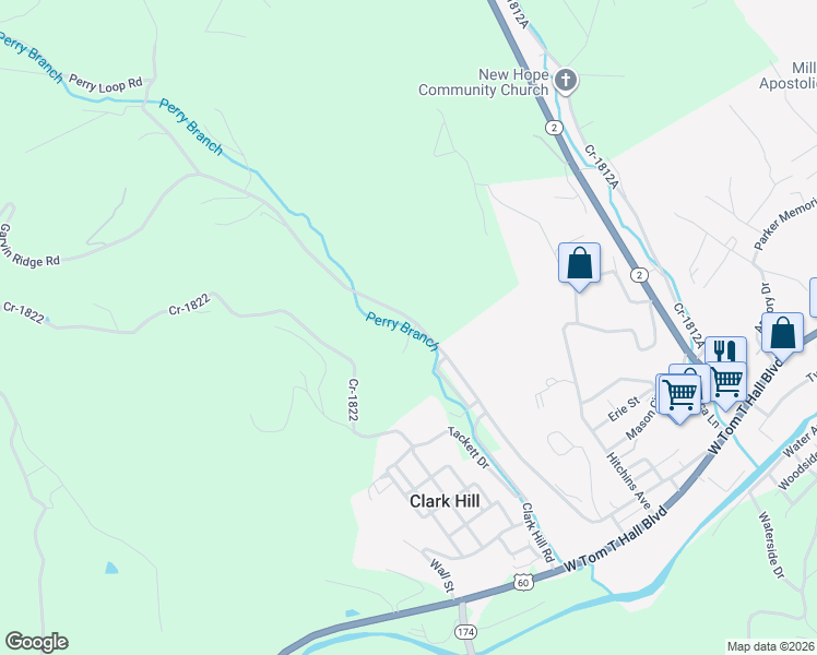map of restaurants, bars, coffee shops, grocery stores, and more near 1205 State Highway 2078 in Olive Hill