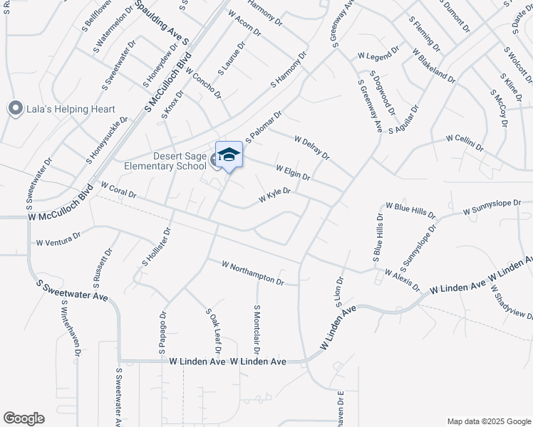 map of restaurants, bars, coffee shops, grocery stores, and more near 256 West Kyle Drive in Pueblo West
