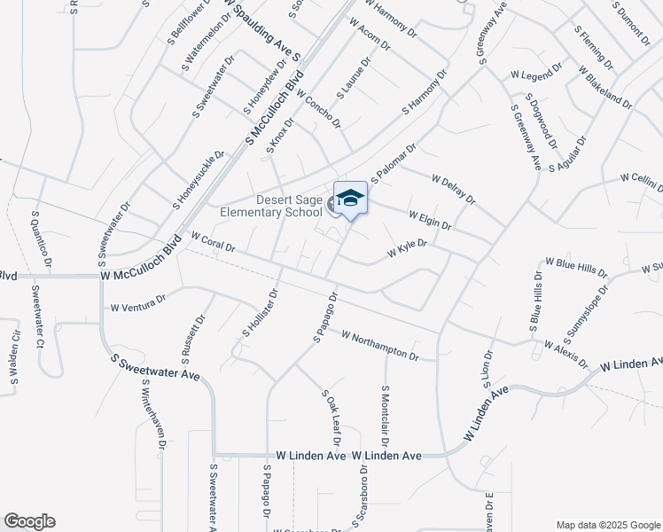 map of restaurants, bars, coffee shops, grocery stores, and more near 296 West Kyle Drive in Pueblo West
