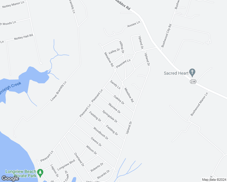 map of restaurants, bars, coffee shops, grocery stores, and more near 36820 Oakley Drive in Bushwood