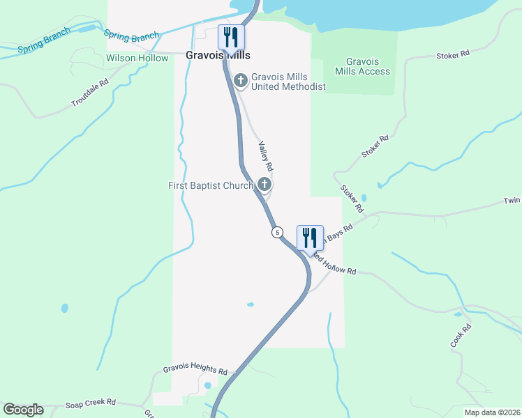map of restaurants, bars, coffee shops, grocery stores, and more near 26504 Missouri 5 in Gravois Mills