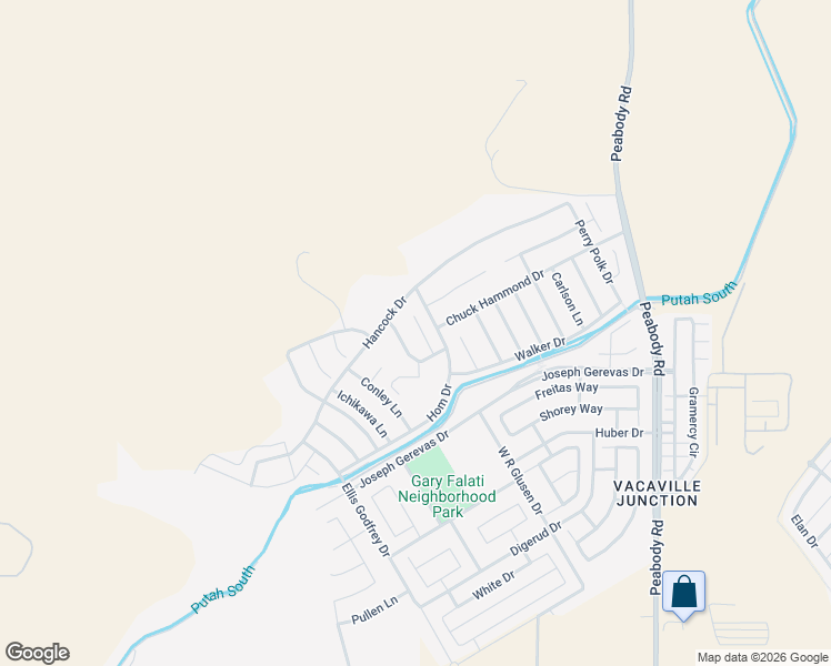 map of restaurants, bars, coffee shops, grocery stores, and more near 5263 Penning Place in Fairfield
