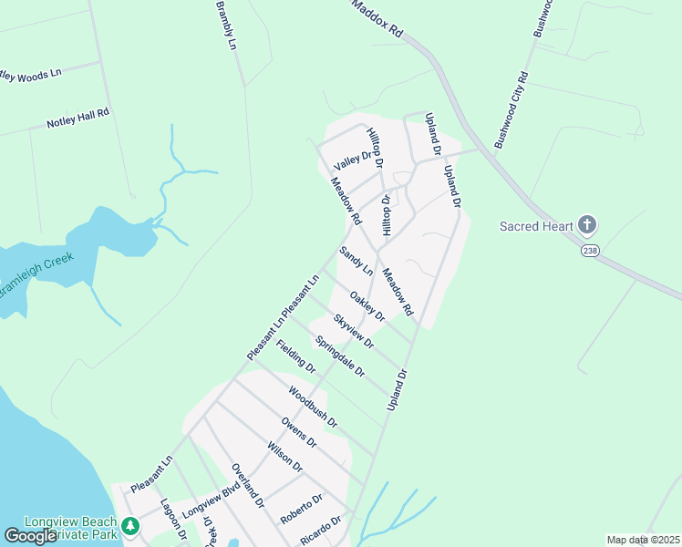 map of restaurants, bars, coffee shops, grocery stores, and more near 36804 Oakley Drive in Bushwood
