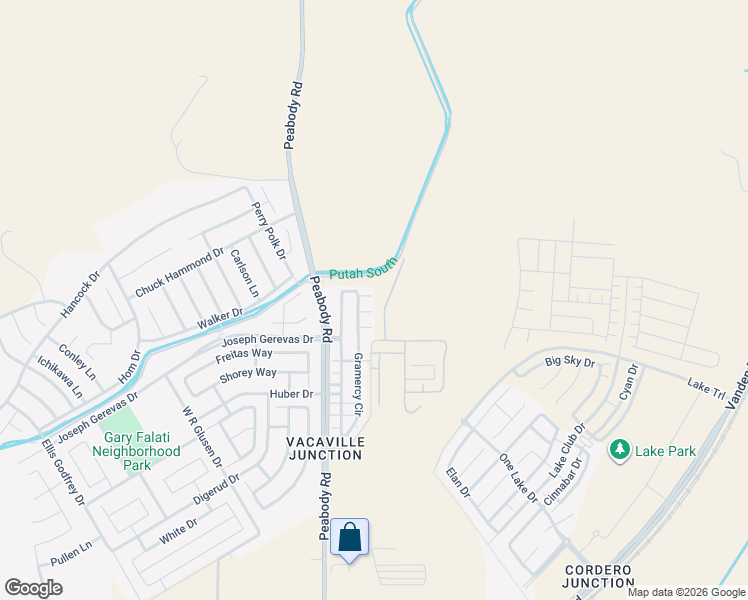 map of restaurants, bars, coffee shops, grocery stores, and more near 2755 Gracie Place in Fairfield