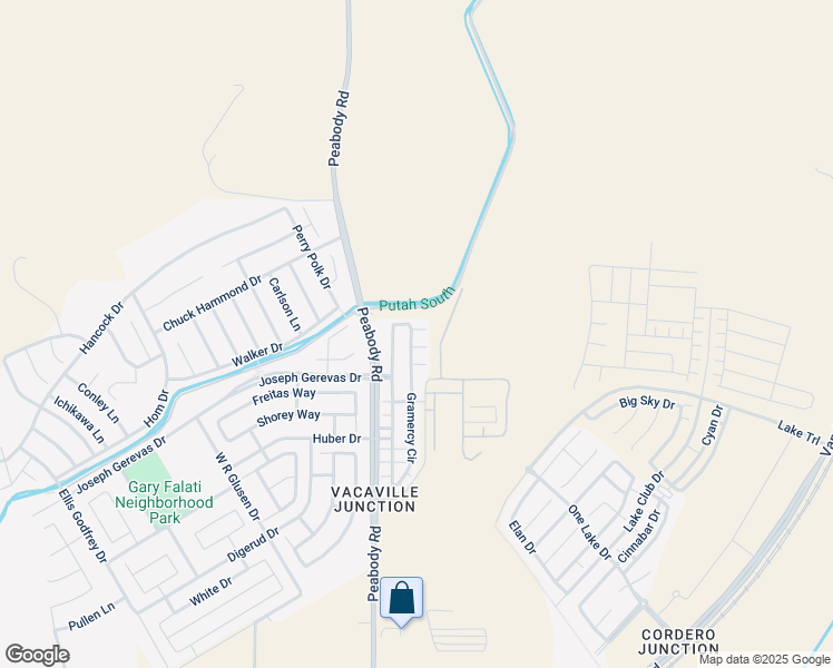map of restaurants, bars, coffee shops, grocery stores, and more near 2743 Gracie Place in Fairfield