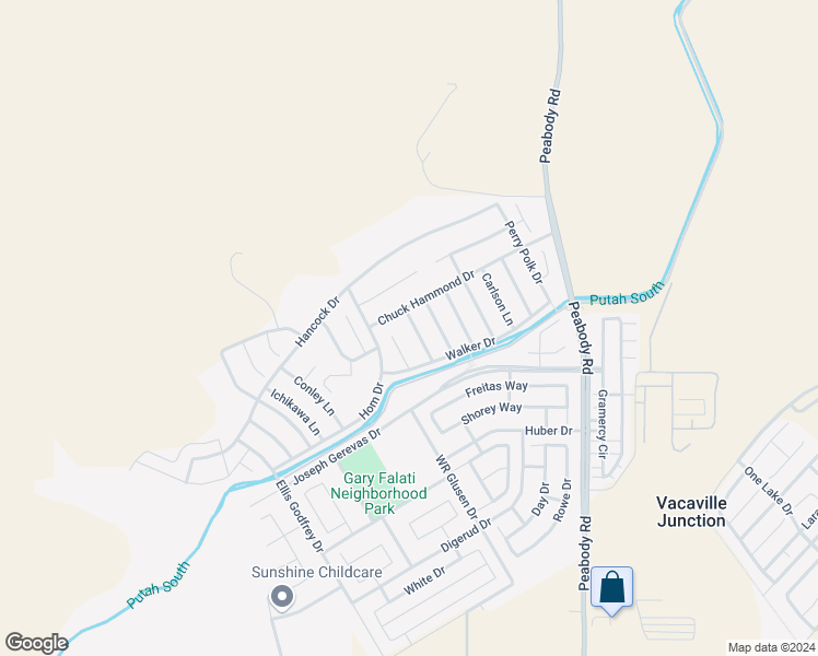 map of restaurants, bars, coffee shops, grocery stores, and more near 5275 Quinn Lane in Fairfield